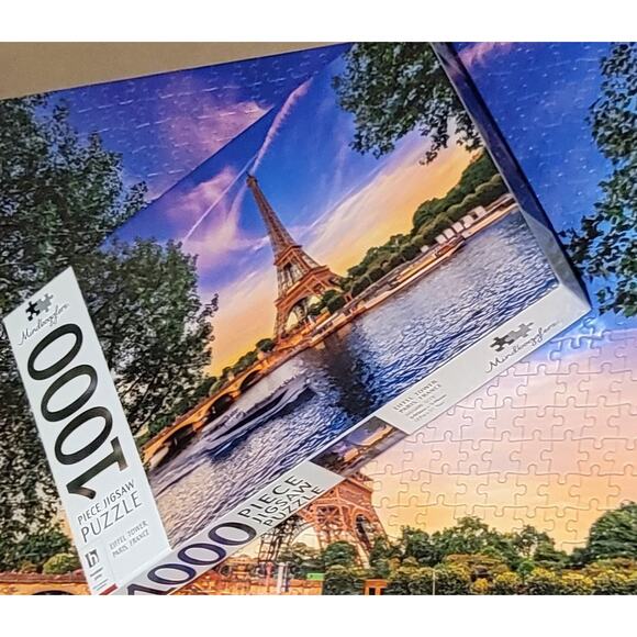Mindbogglers Eiffel Tower Paris, France Jigsaw Puzzle 1000 pcs Complete - Picture 3 of 7